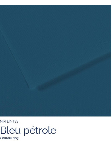 FEUILLE   MI-TEINTES®  A4 160G BLEU PETROLE 183