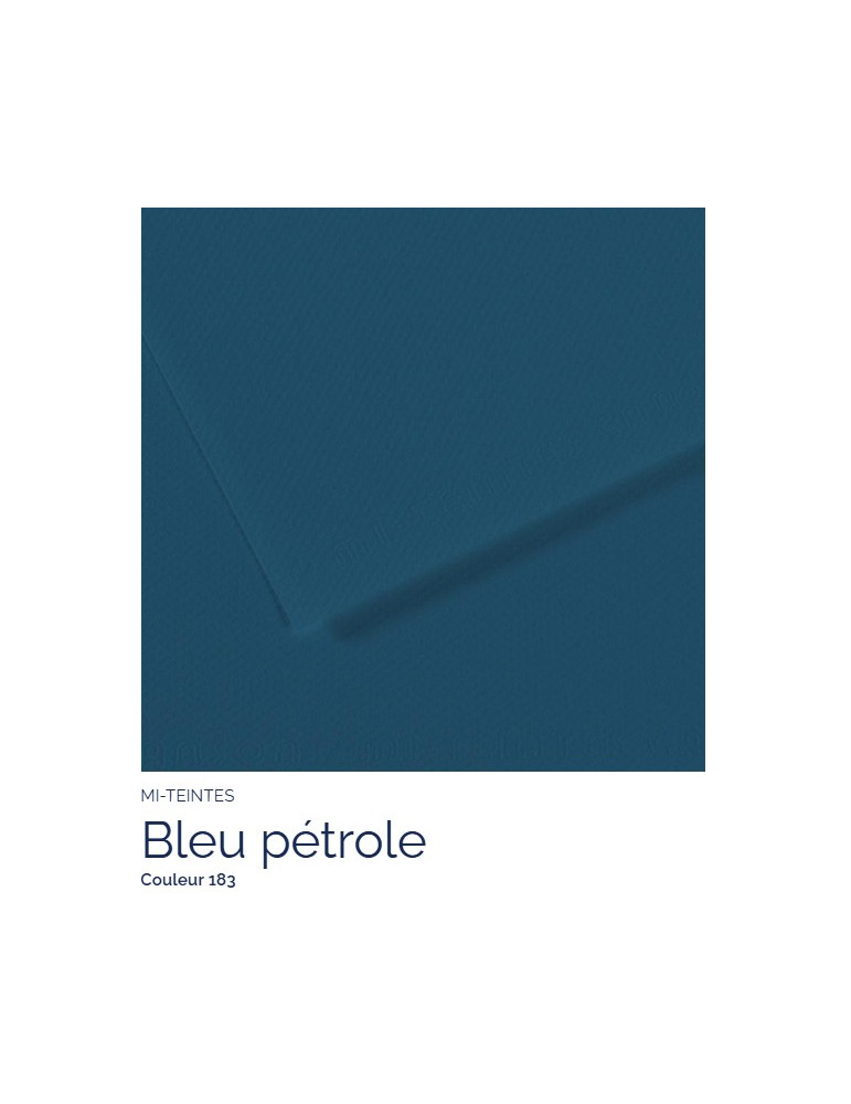 FEUILLE   MI-TEINTES®  A4 160G BLEU PETROLE 183