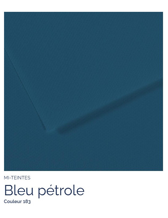 FEUILLE   MI-TEINTES®  A4 160G BLEU PETROLE 183