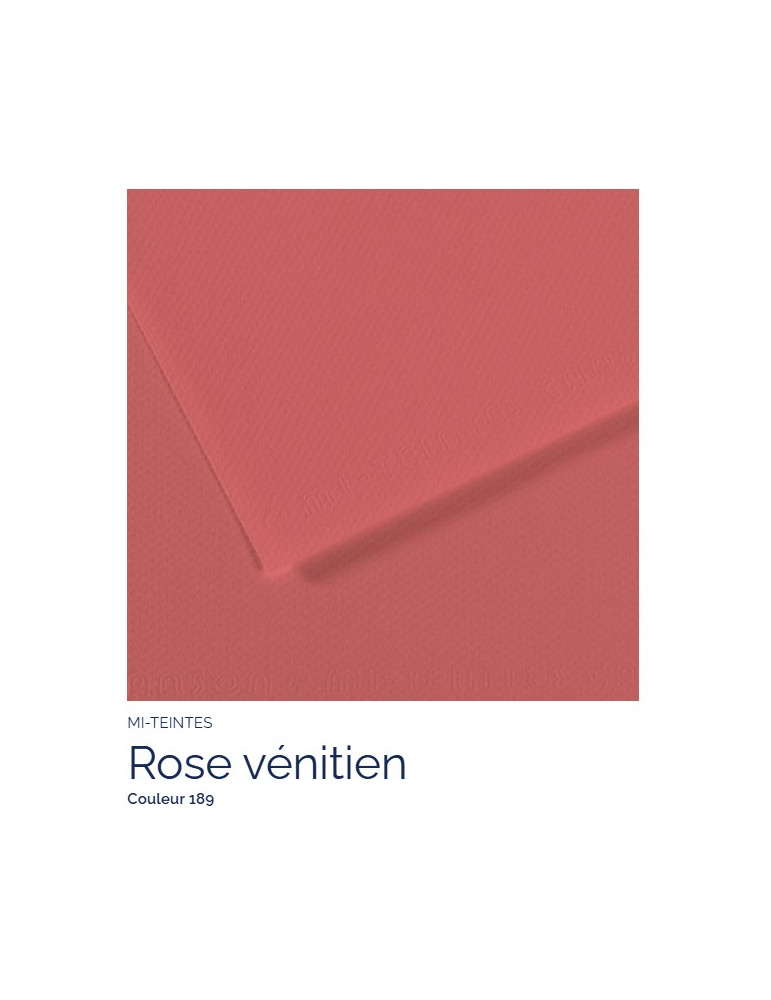 FEUILLE   MI-TEINTES®  A4 160G ROSE VENITIEN 189
