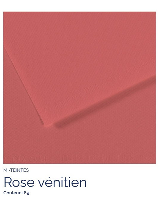 FEUILLE   MI-TEINTES®  A4 160G ROSE VENITIEN 189