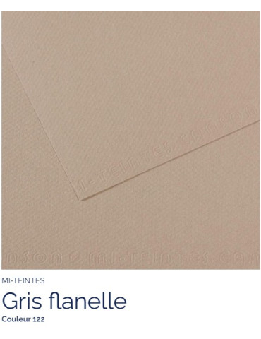 FEUILLE   MI-TEINTES®  A4 160G  GRIS FLANELLE  122