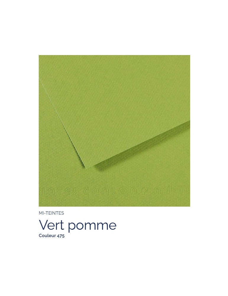 FEUILLE   MI-TEINTES®  A4 160G  VERT POMME  475