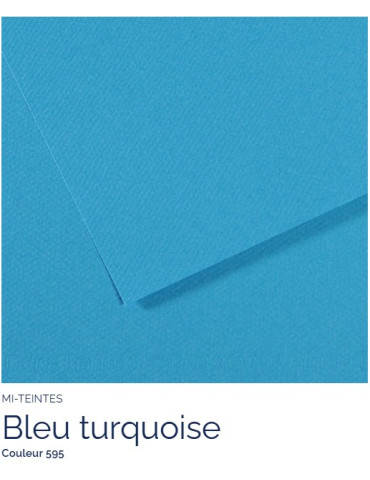 FEUILLE   MI-TEINTES®  A4 160G  BLEU TURQUOISE 595