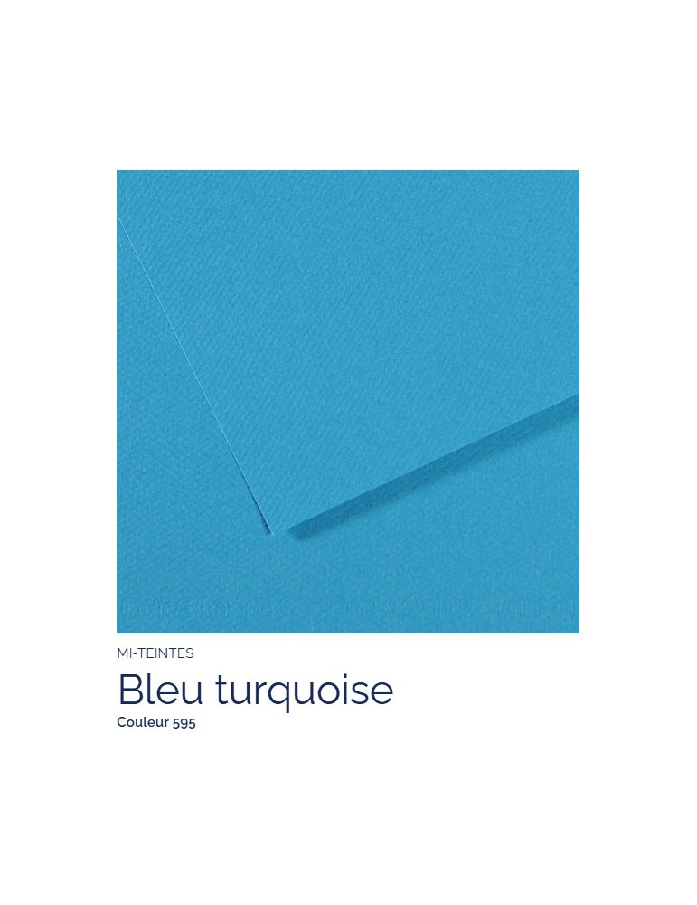 FEUILLE   MI-TEINTES®  A4 160G  BLEU TURQUOISE 595