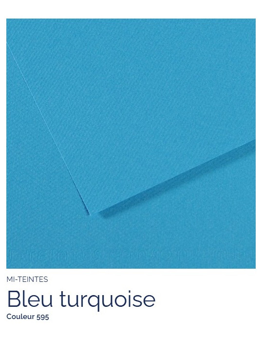 FEUILLE   MI-TEINTES®  A4 160G  BLEU TURQUOISE 595