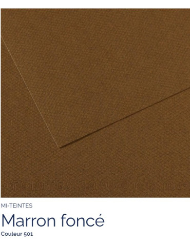 FEUILLE   MI-TEINTES®  A4 160G  MARRON FONCE  501