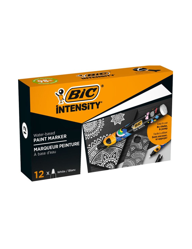 Paint marker box 12 blanc