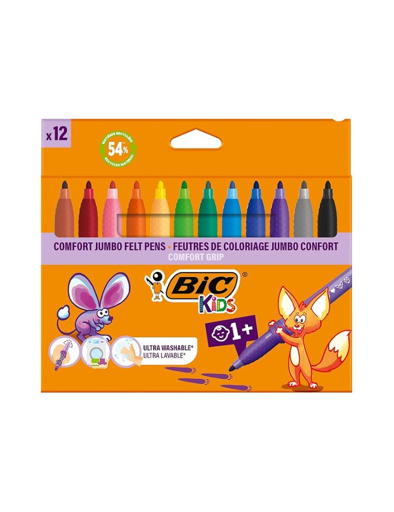 BIC® Kids Comfort Jumbo étui 12