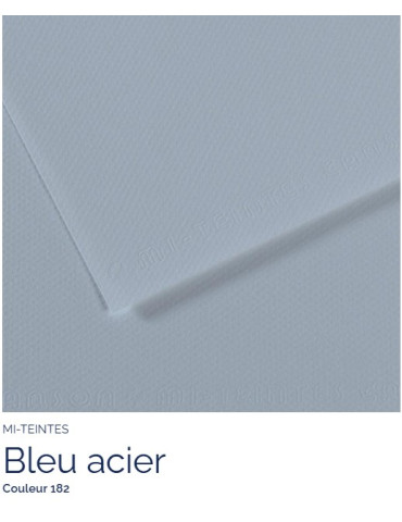 FEUILLE   MI-TEINTES®  A4 160G BLEU ACIER 182