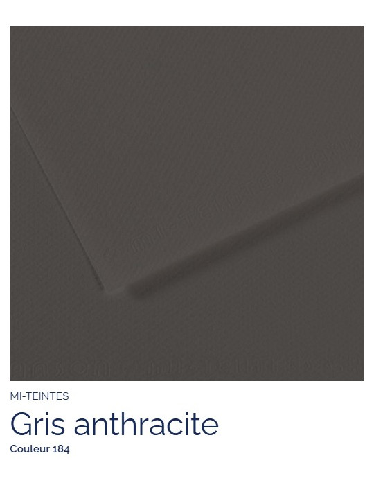 FEUILLE   MI-TEINTES®  A4 160G GRIS ANTHRACITE 184