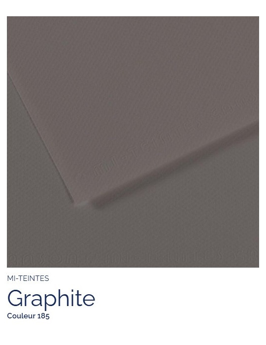FEUILLE   MI-TEINTES®  A4 160G GRAPHITE 185