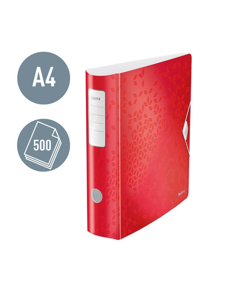Leitz Wow 1106 Active 180° classeur à levier 80mm PP A4 rouge