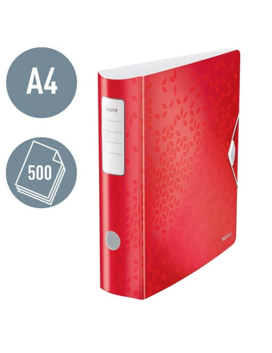 Leitz Wow 1106 Active 180° classeur à levier 80mm PP A4 rouge