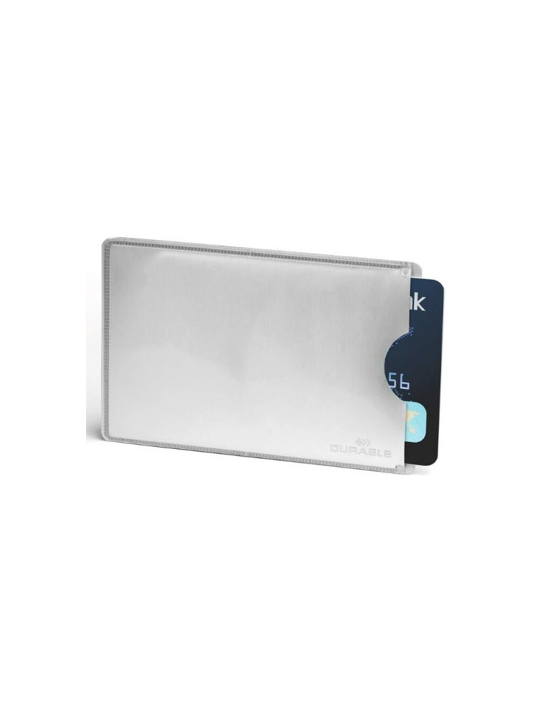 Etui de protection 1 carte RFID SECURE argent métallisé