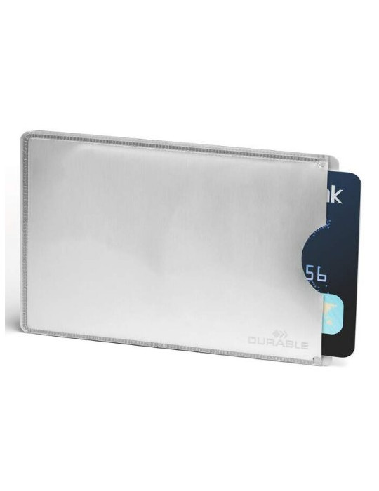 Etui de protection 1 carte RFID SECURE argent métallisé