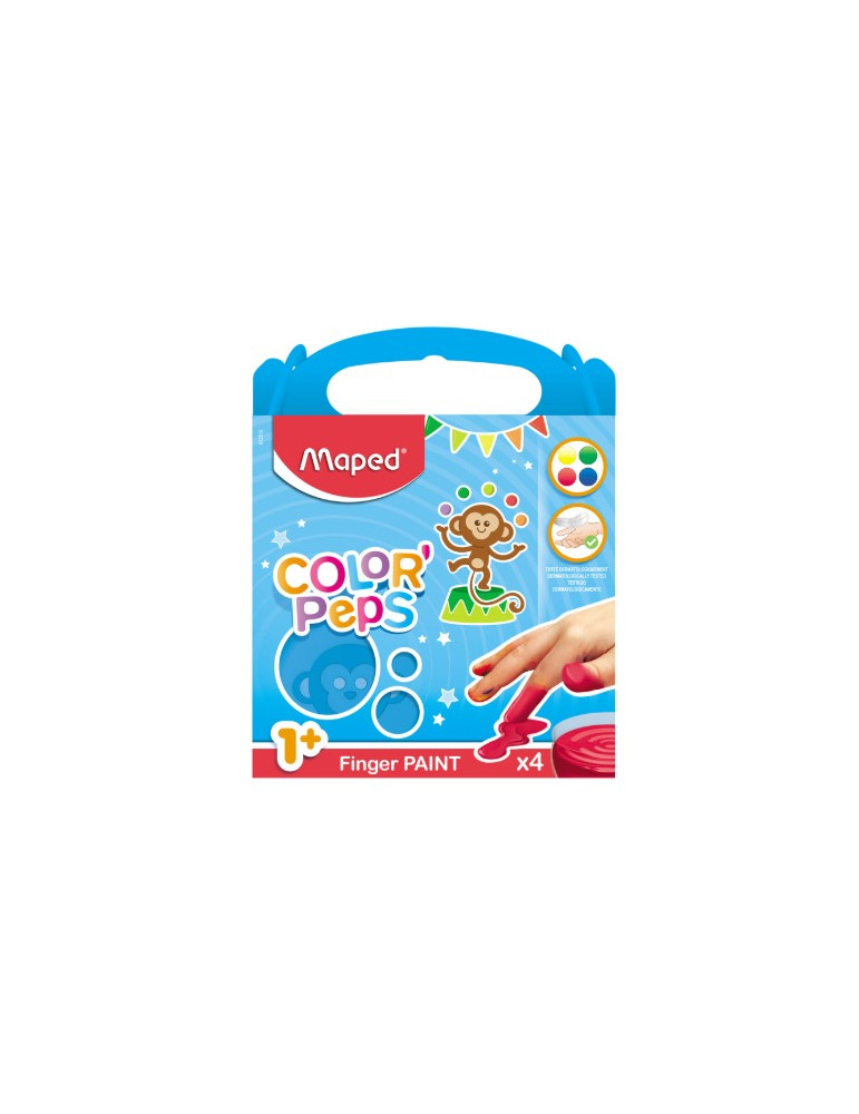 Peinture au doigt EARLY AGE , 4 pots de 80 gr