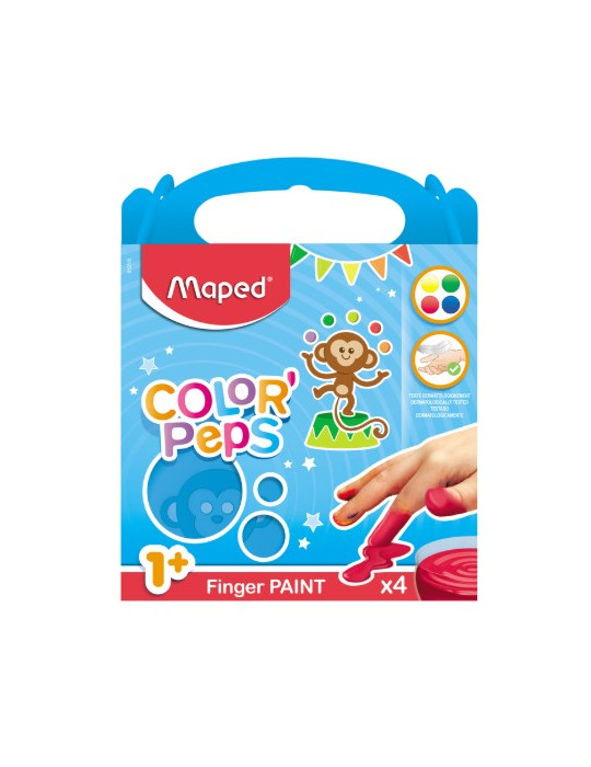 Peinture au doigt EARLY AGE , 4 pots de 80 gr