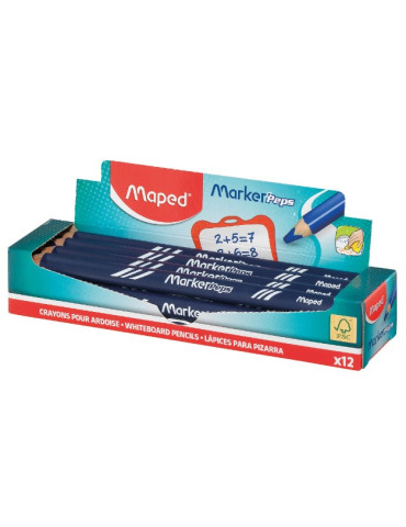 MARKERPEPS BOIS FSC BOITE CARTON 100 % BLEU