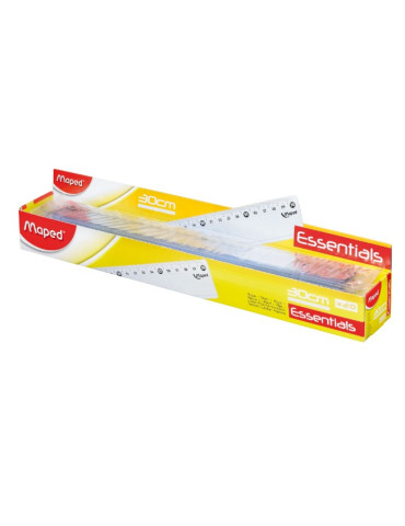 CLASSIC 30 cm liniaal - dikte - 2mm - gewicht 28 gr. in flowpack + Eur