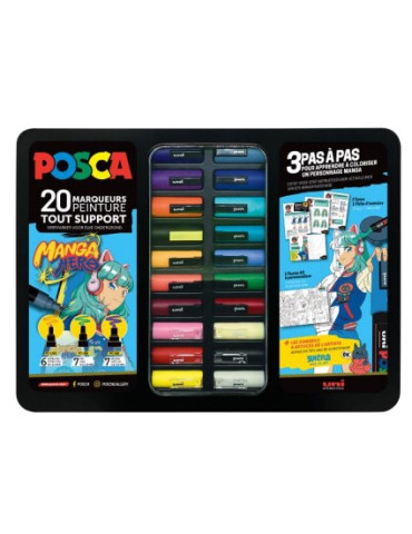 Malette BOX COLOURS MANGA HERO 20 pces