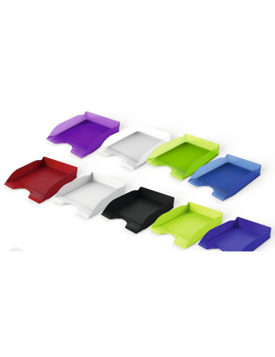 Bac à courrier BASIC A4 transparent noir