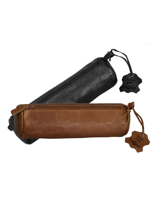 Lederen pennenzak black