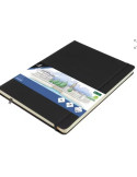 Carnet de croquis Kangaro A4 noir PU HC 80 feuilles papier 140gr ivoir
