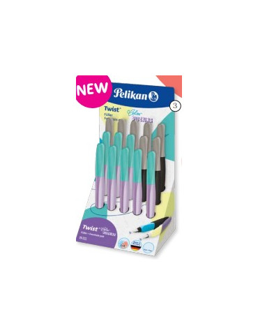 PELIKAN présentoir Twist Color Blocking P457D/15 stylos-plume ass. M