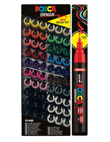 Présentoir de 60 marqueurs pointes assorties Couleurs assorties