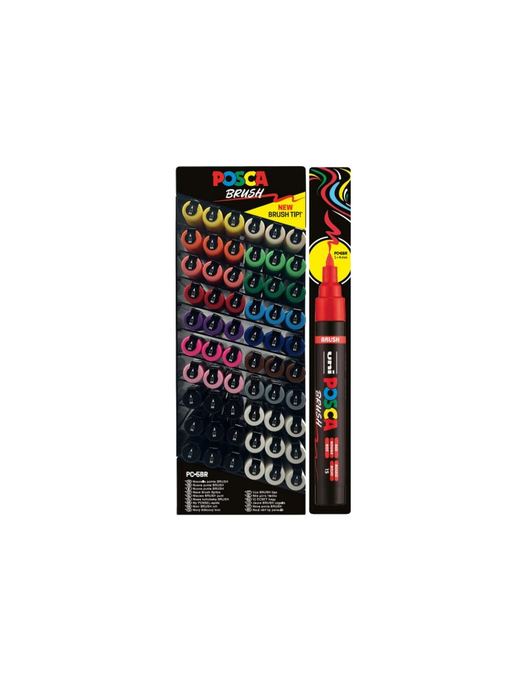 Présentoir de 60 marqueurs pointes assorties Couleurs assorties