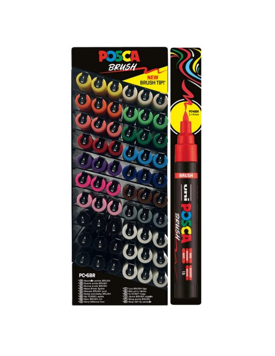 Présentoir de 60 marqueurs pointes assorties Couleurs assorties