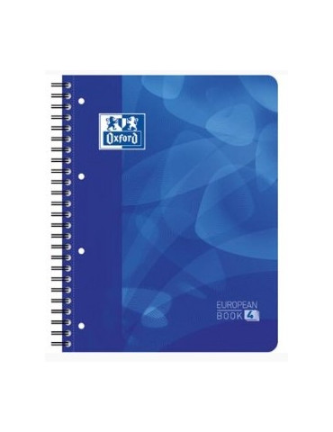 OXFORD School projectbook A4+ ligné 120 fls 4 trous couverture en plastique souple bleu