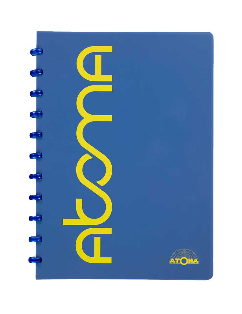 Cahier A4 "Sorbet" en PP, quadrillé 5mm, 144 pages - Bleu