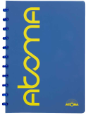 Cahier A4 "Sorbet" en PP, quadrillé 5mm, 144 pages - Bleu