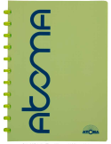 Cahier A4 "Sorbet" en PP, quadrillé 5mm, 144 pages - vert
