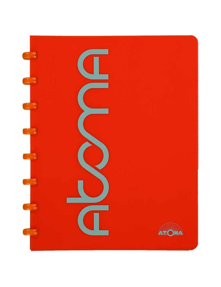 Atoma: Cahier A5 "Sorbet" en PP, ligné, 144 pages - Rouge