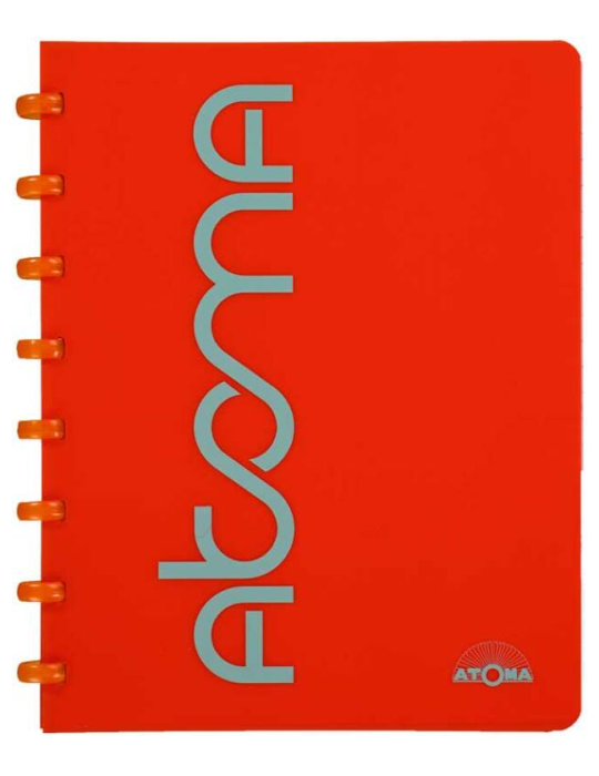 Atoma: Cahier A5 "Sorbet" en PP, ligné, 144 pages - Rouge