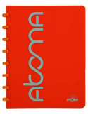 Atoma: Cahier A5 "Sorbet" en PP, ligné, 144 pages - Rouge