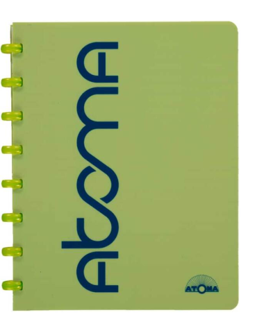 Atoma: Cahier A5 "Sorbet" en PP, quadrillé commercial, 144 pages - Ver 2