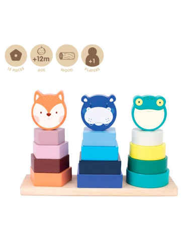 'Animal Towers' stacking wooden educational toy