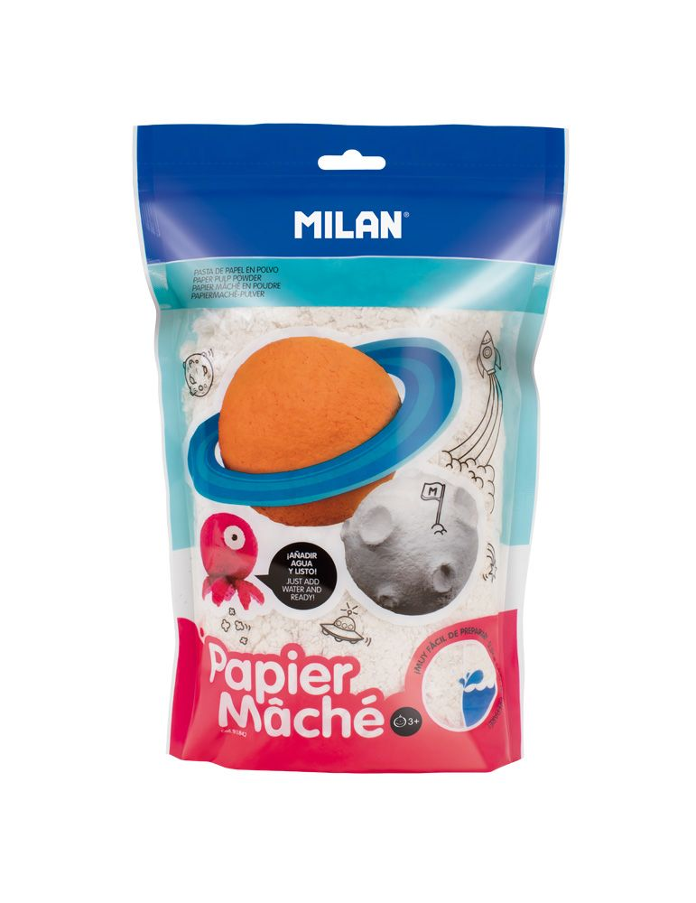Bag 200 g white papier-mâché powder