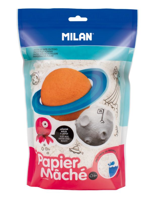Bag 200 g white papier-mâché powder