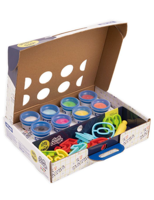 Coffret 8 pots 59 g pâte à modeler souple Soft Dough avec outils 'Beau