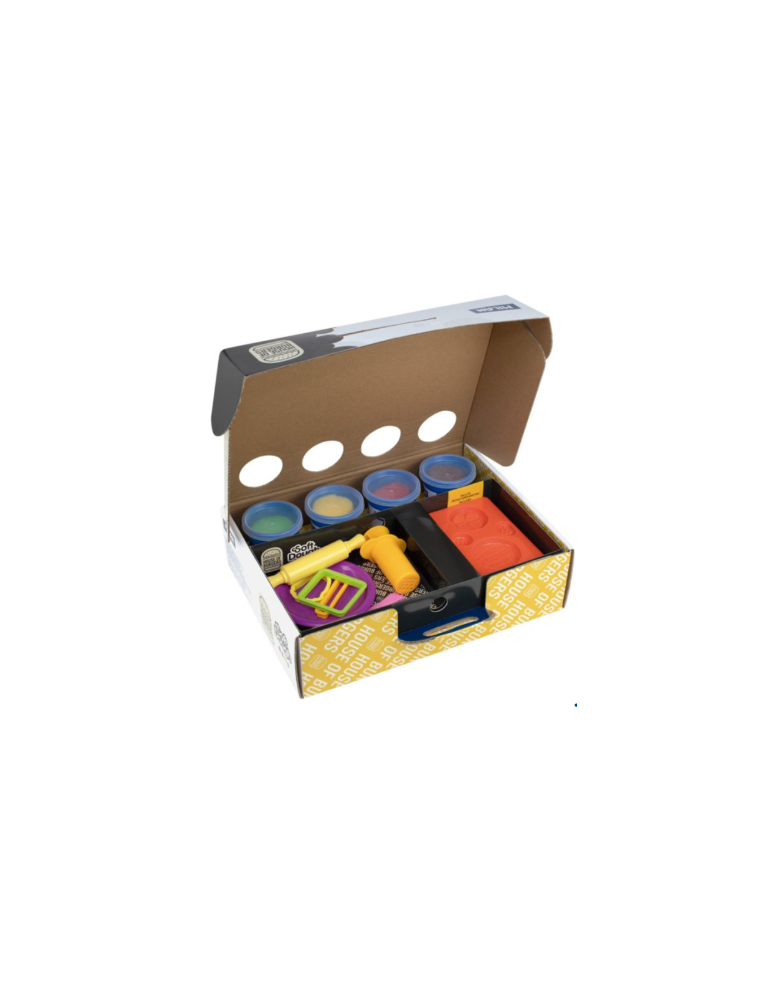 Kit 4 cans 116 g Soft Dough with tools 'House of burgers'