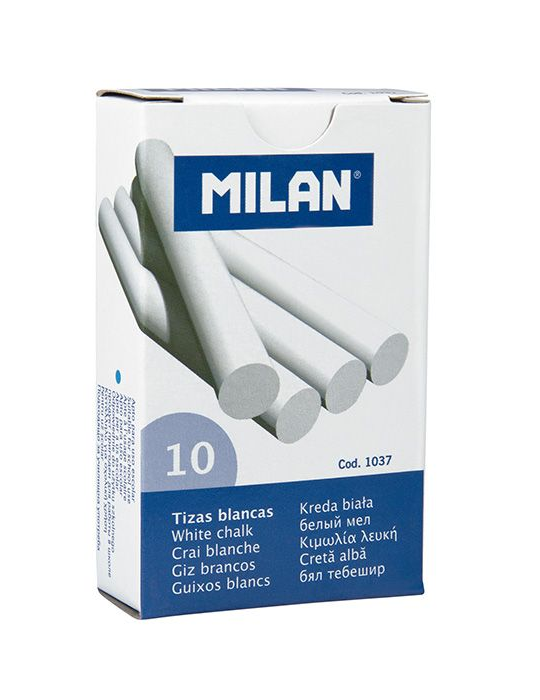 Boîte 10 craies blanches (sulfate de calcium)