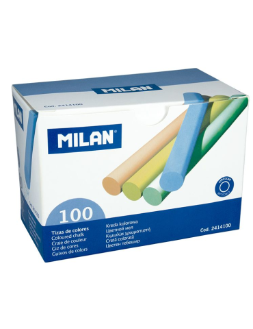 Boîte 100 craies de couleur (sulfate de calcium)