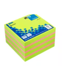 Notes d’information 75x75mm bloc assorti de 450 feuilles couleurs fluo