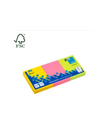 Info notes 50x40mm mix 3 couleurs