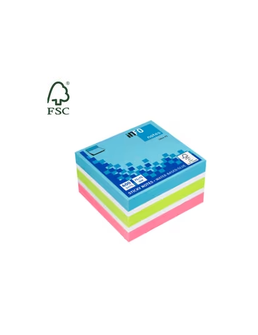 Info Notes 75x75mm assorti mix bloc 400 feuilles